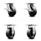 Service Caster 6 Inch Glass Filled Nylon Caster Set with Roller Bearing 2 Brakes and 2 Rigid SCC-35S620-GFNR-SLB-2-R-2 - alternate 1
